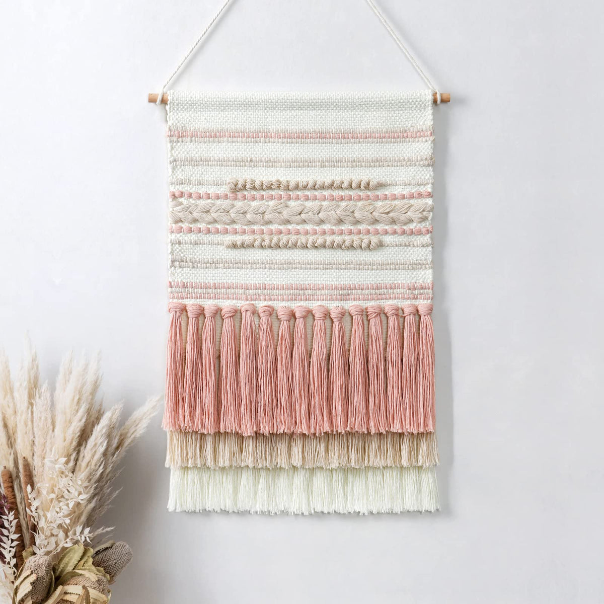 Dremisland Macrame Wall Hanging Macrame Wall Decor Bohemian Beige Tapestry
