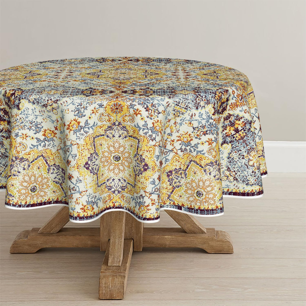 Horaldaily Boho Bohemia Style Tablecloth, 60x84 Inch Rectangular