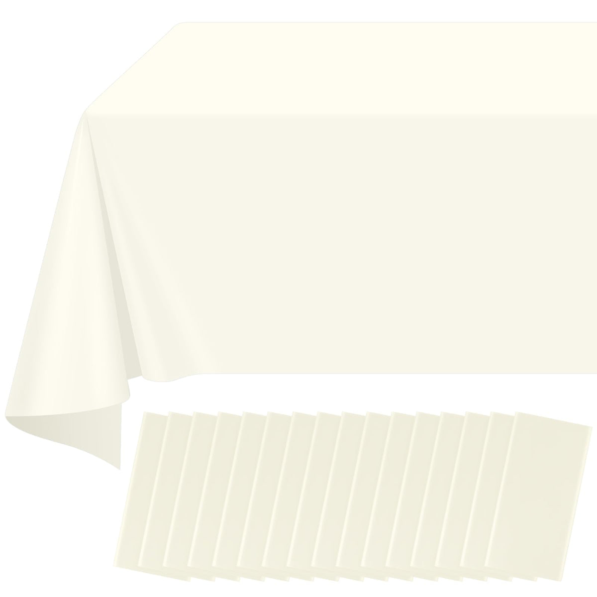 12 Pack Blue and White Plastic Checkered Tablecloth, Premium Decorative Disposable Blue Gingham Plaid Table Cloths for Parties, Rectangle Party Table Cover for Picnic Farm Birthday Wedding, 54x108Inch