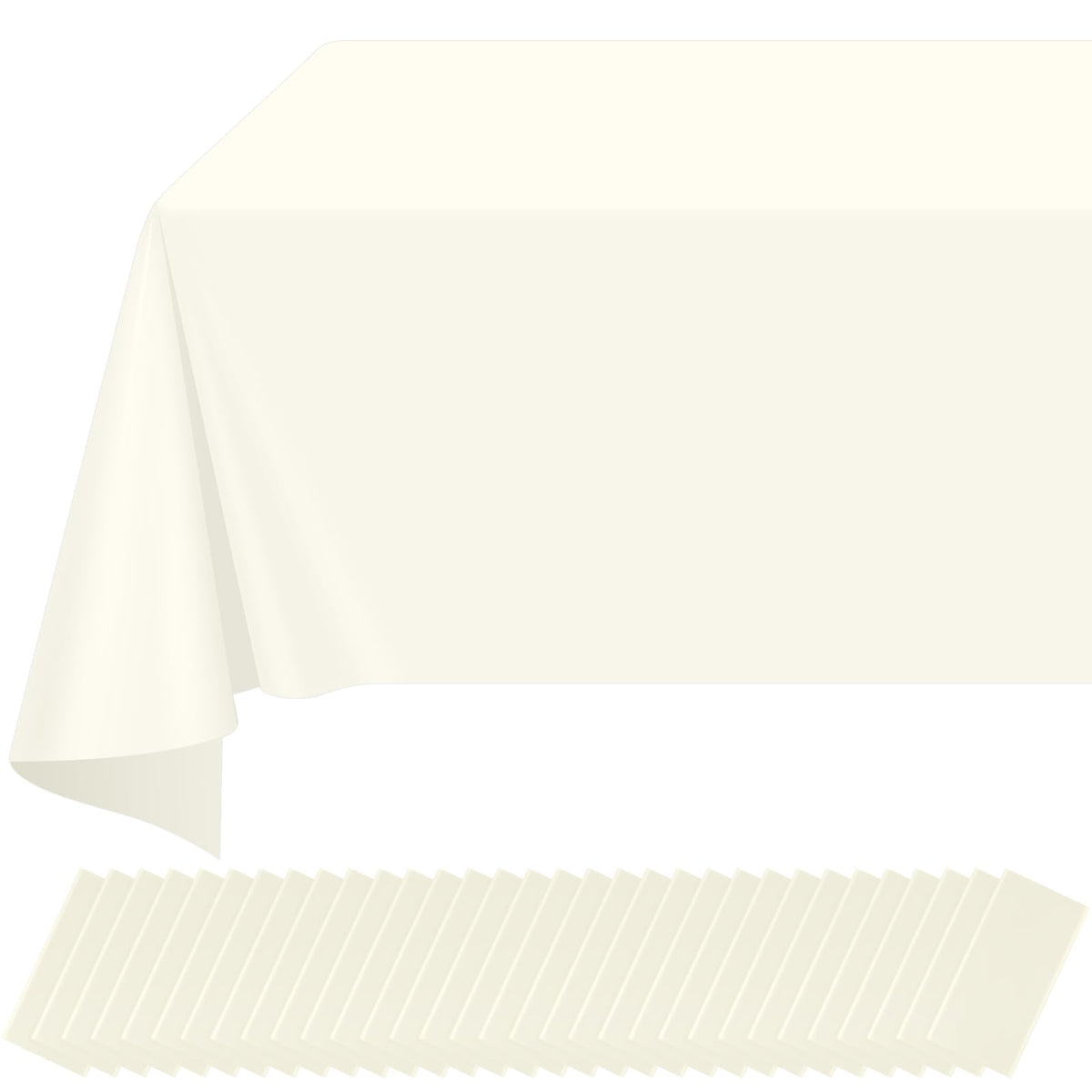 12 Pack Blue and White Plastic Checkered Tablecloth, Premium Decorative Disposable Blue Gingham Plaid Table Cloths for Parties, Rectangle Party Table Cover for Picnic Farm Birthday Wedding, 54x108Inch
