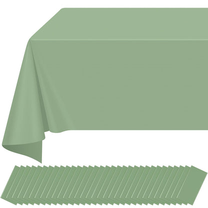 12 Pack Blue and White Plastic Checkered Tablecloth, Premium Decorative Disposable Blue Gingham Plaid Table Cloths for Parties, Rectangle Party Table Cover for Picnic Farm Birthday Wedding, 54x108Inch