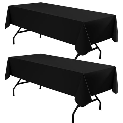 homing Rectangle Black Vinyl Waterproof Tablecloth with Flannel Backed