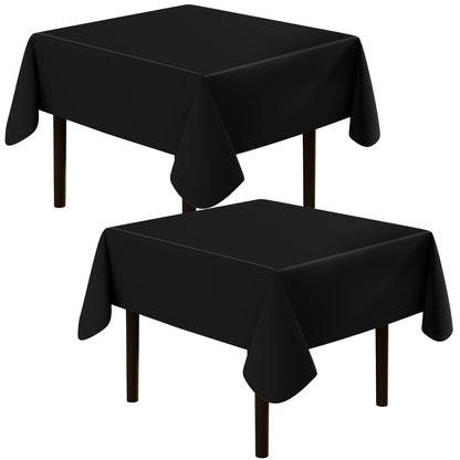 homing Rectangle Black Vinyl Waterproof Tablecloth with Flannel Backed