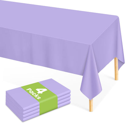 Mulbozy 4 Pcs Pink Gingham Tablecloth 54×108in, Pink Checkered Table Cloth