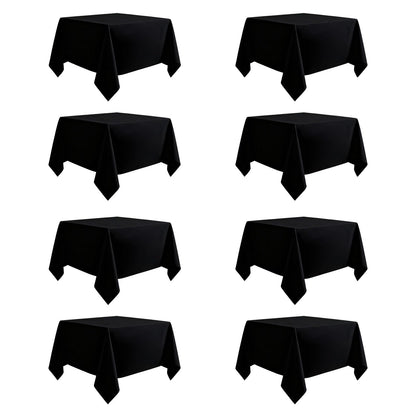 White Rectangle Table Cloth 60 x 102 Inch, 8 Pack