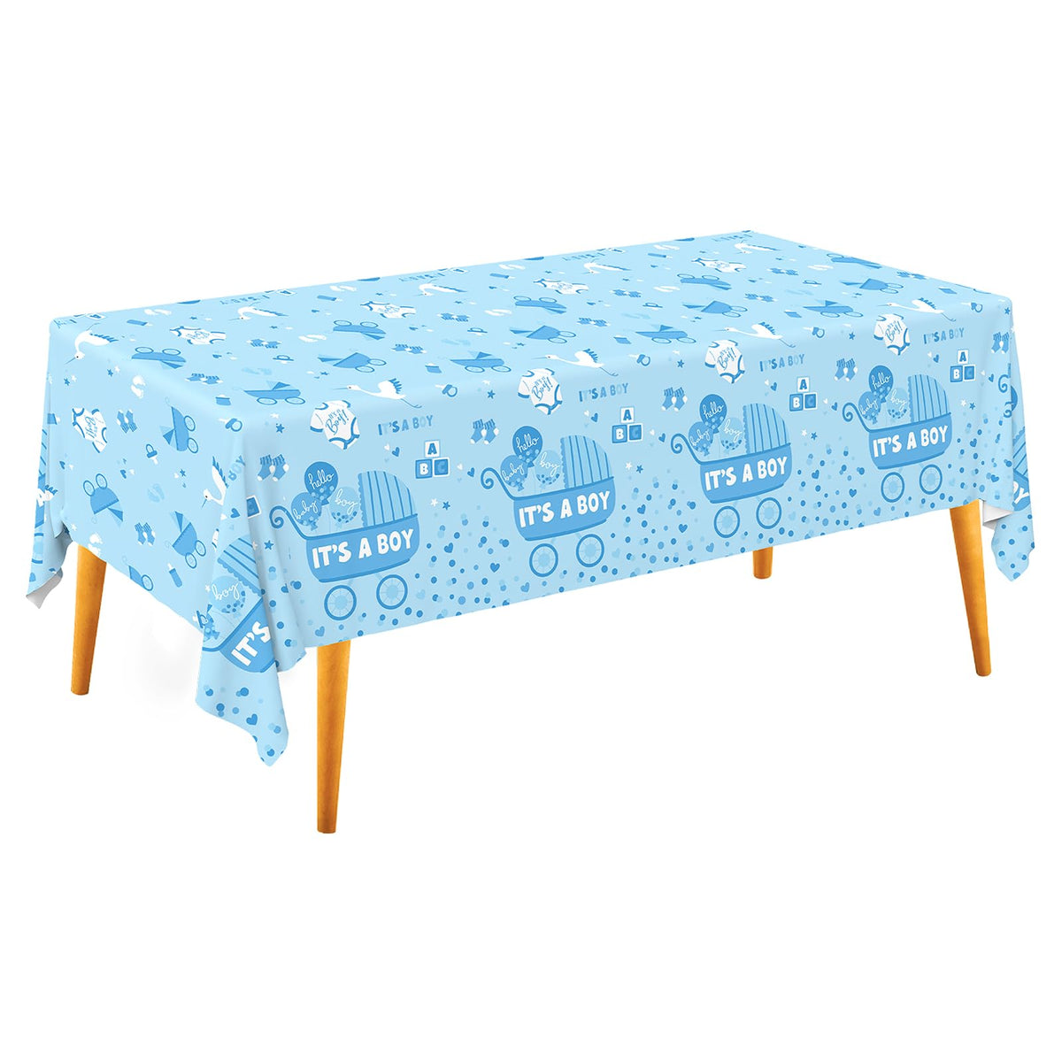 Gatherfun Ice Cream Party Supplies: 2-Pack Ice Cream Birthday Party Decorations,Disposable Plastic Tablecloth, Ideal Table Cover for Kids & Girls Birthday, Baby Shower & Themed Parties, 54 x 108 Inch