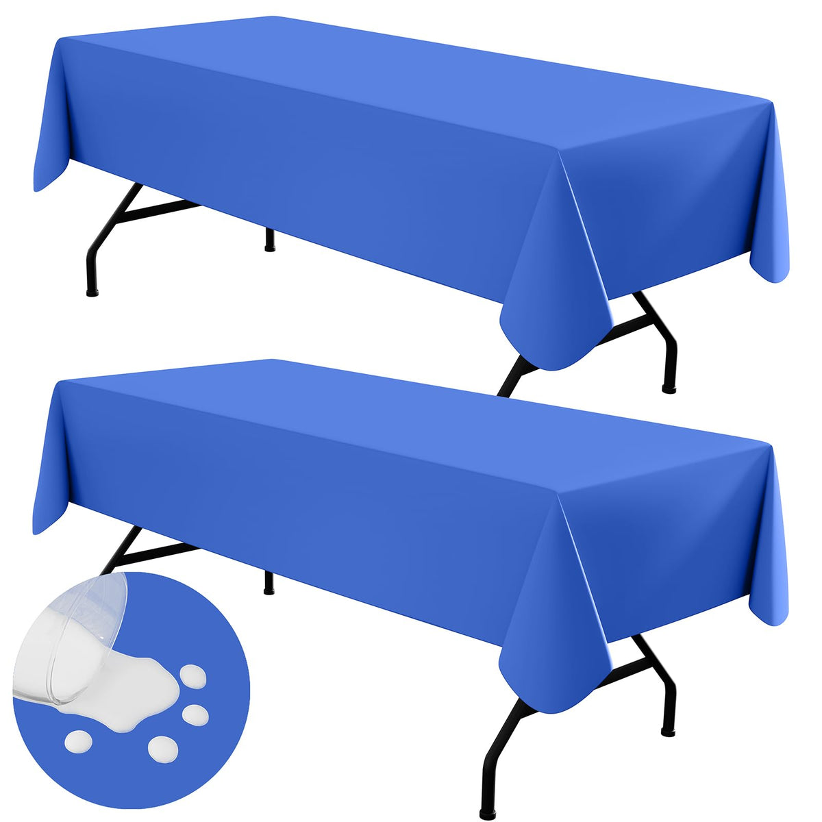 homing Rectangle Black Vinyl Waterproof Tablecloth with Flannel Backed