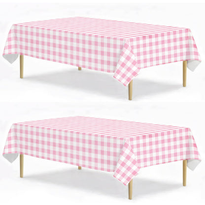 Spring Floral Party Tablecloth, 2 Pack Wildflower 54 x 108 Inch Tablecloth for Party Decorations, Butterfly Rectangular Table Cover, Disposable Plastic Table Cloth for Birthday and Celebration Event
