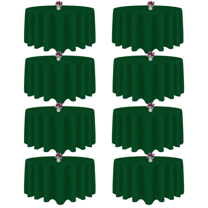 White Rectangle Table Cloth 60 x 102 Inch, 8 Pack