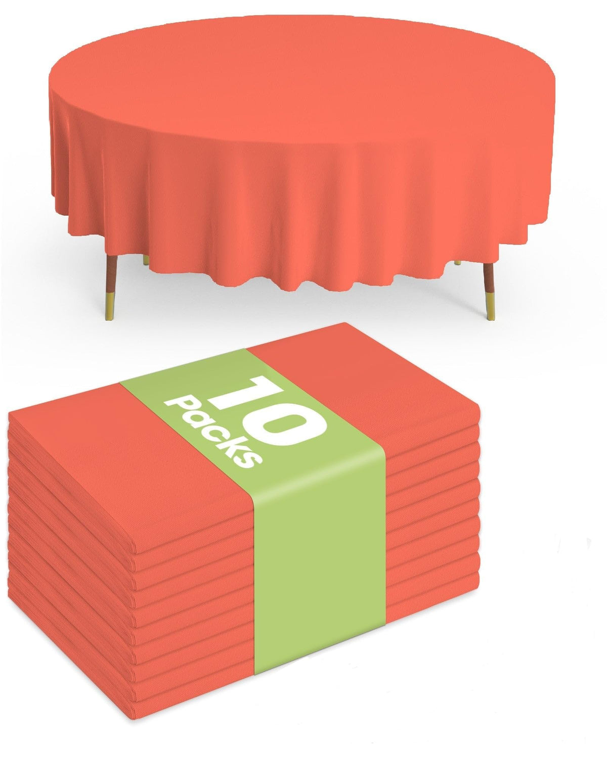 Pureegg Plastic Table Cloth Disposable 54x108 Inch 10 Pack, White