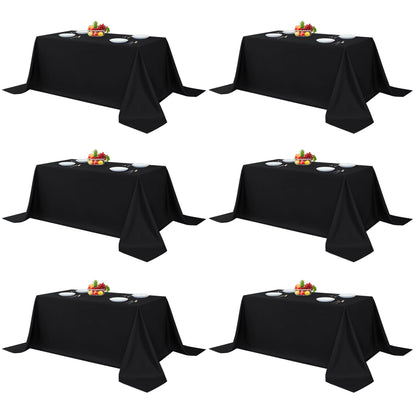 Fitable 6 Pack Ivory Tablecloths 70x120 Inch for 6-8 Ft Rectangle Tables