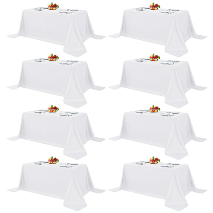 Fitable 6 Pack Ivory Tablecloths 70x120 Inch for 6-8 Ft Rectangle Tables