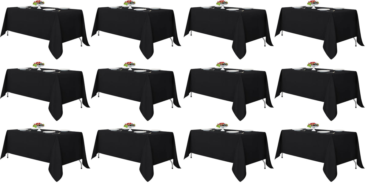 Fitable 6 Pack Ivory Tablecloths 70x120 Inch for 6-8 Ft Rectangle Tables