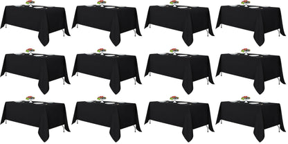 Fitable 6 Pack Ivory Tablecloths 70x120 Inch for 6-8 Ft Rectangle Tables