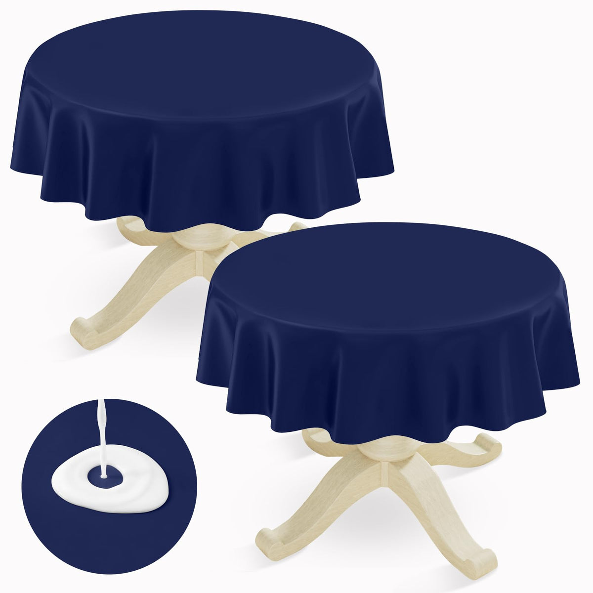 homing Rectangle Black Vinyl Waterproof Tablecloth with Flannel Backed