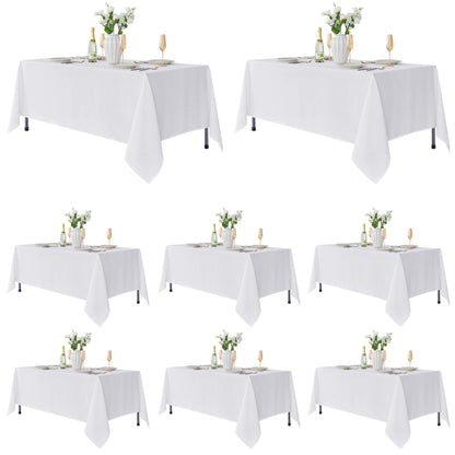 Fitable 6 Pack Ivory Tablecloths 70x120 Inch for 6-8 Ft Rectangle Tables
