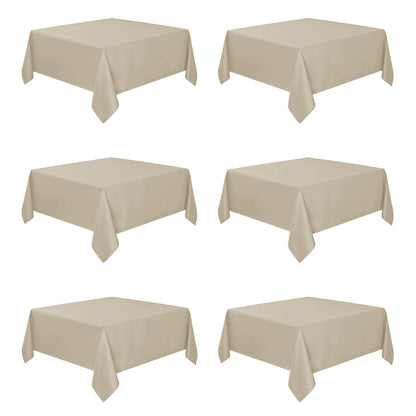 Fitable 6 Pack Ivory Tablecloths 70x120 Inch for 6-8 Ft Rectangle Tables