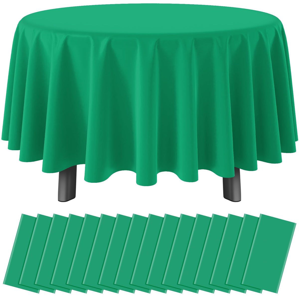 12 Pack Blue and White Plastic Checkered Tablecloth, Premium Decorative Disposable Blue Gingham Plaid Table Cloths for Parties, Rectangle Party Table Cover for Picnic Farm Birthday Wedding, 54x108Inch
