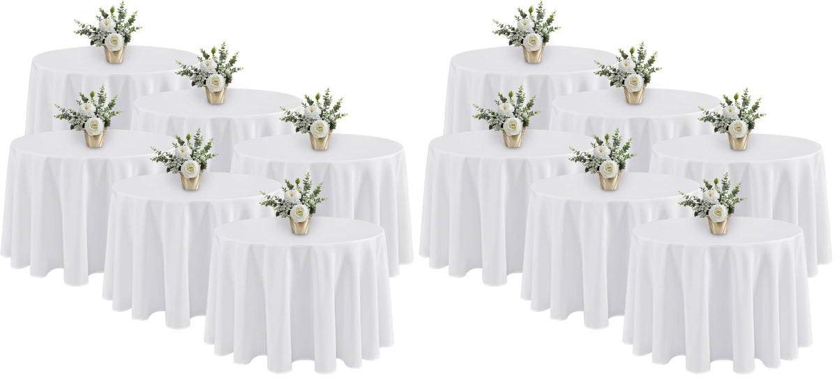 Fitable 6 Pack Ivory Tablecloths 70x120 Inch for 6-8 Ft Rectangle Tables