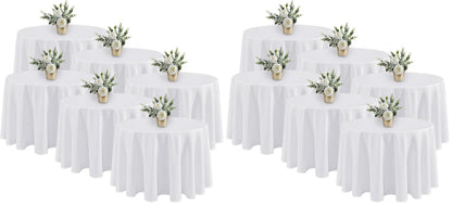 Fitable 6 Pack Ivory Tablecloths 70x120 Inch for 6-8 Ft Rectangle Tables