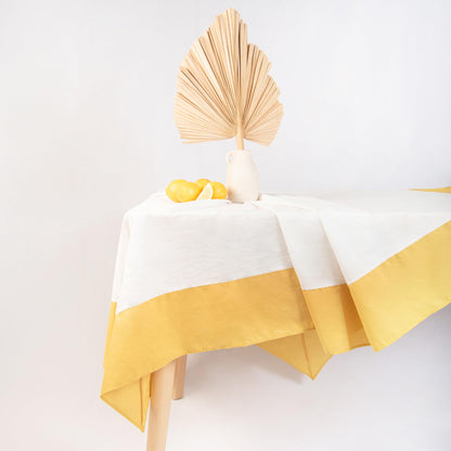 MONDAY MOOSE Gingham Checkered Farmhouse Rustic Picnic Style Decoration Rectangle Natural Stonewashed Cotton Tablecloth for Kitchen, Dining Room, Restaurant (60x102 inch, Beige)