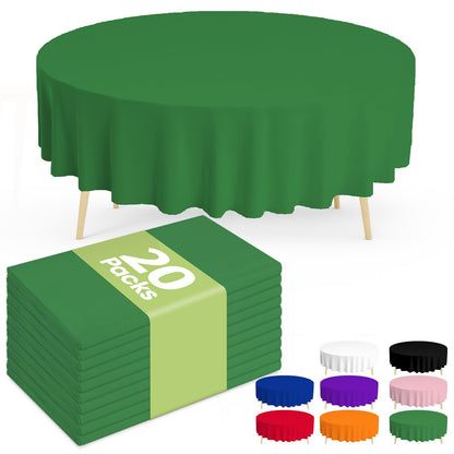 Pureegg 20 Pack White Disposable Plastic Tablecloth 54x108 Inch