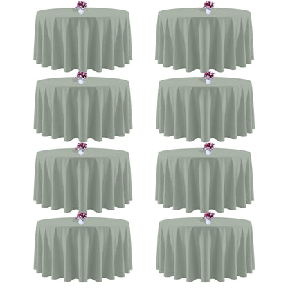 White Rectangle Table Cloth 60 x 102 Inch, 8 Pack