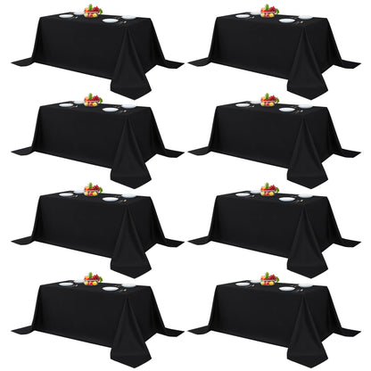 Fitable 6 Pack Ivory Tablecloths 70x120 Inch for 6-8 Ft Rectangle Tables