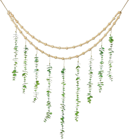 Jetec Hanging Eucalyptus Boho Wall Decor Large Boho Bedroom Wall Hanging