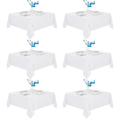 Fitable 6 Pack Ivory Tablecloths 70x120 Inch for 6-8 Ft Rectangle Tables
