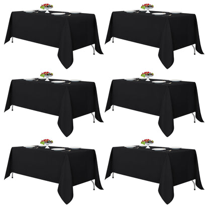 Fitable 6 Pack Ivory Tablecloths 70x120 Inch for 6-8 Ft Rectangle Tables