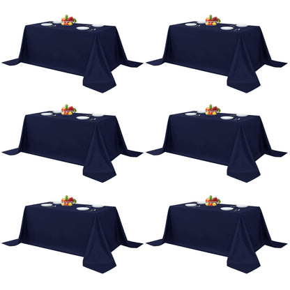 Fitable 6 Pack Ivory Tablecloths 70x120 Inch for 6-8 Ft Rectangle Tables