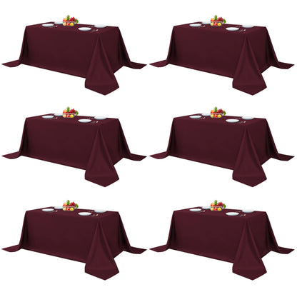 Fitable 6 Pack Ivory Tablecloths 70x120 Inch for 6-8 Ft Rectangle Tables
