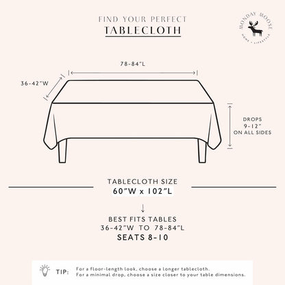 MONDAY MOOSE Gingham Checkered Farmhouse Rustic Picnic Style Decoration Rectangle Natural Stonewashed Cotton Tablecloth for Kitchen, Dining Room, Restaurant (60x102 inch, Beige)