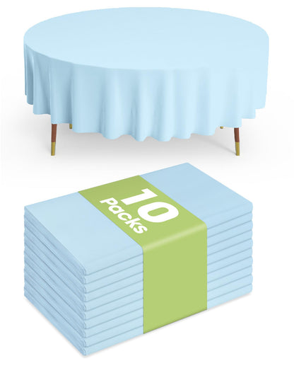 Pureegg Plastic Table Cloth Disposable 54x108 Inch 10 Pack, Beige