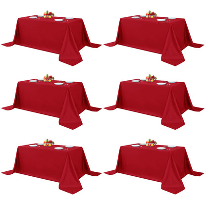 Fitable 6 Pack Ivory Tablecloths 70x120 Inch for 6-8 Ft Rectangle Tables