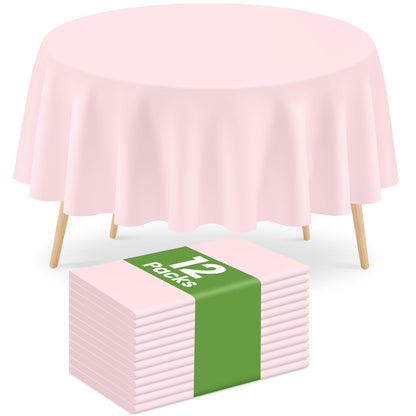 Mulbozy 4 Pcs Pink Gingham Tablecloth 54×108in, Pink Checkered Table Cloth