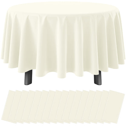 12 Pack Blue and White Plastic Checkered Tablecloth, Premium Decorative Disposable Blue Gingham Plaid Table Cloths for Parties, Rectangle Party Table Cover for Picnic Farm Birthday Wedding, 54x108Inch