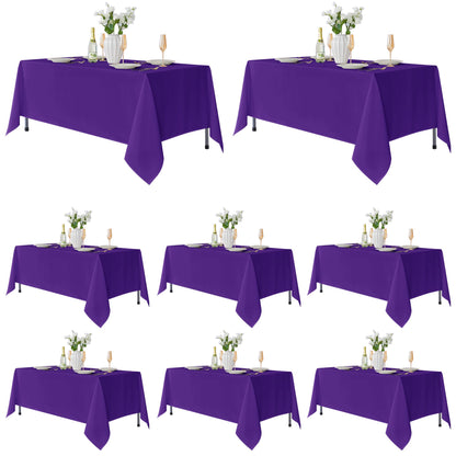 Fitable 6 Pack Ivory Tablecloths 70x120 Inch for 6-8 Ft Rectangle Tables