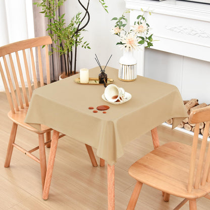 Wolkemer Oval Tablecloth 60 x 102 Inches Faux Linen Water Resistant