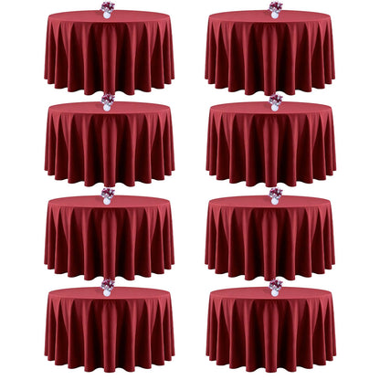White Rectangle Table Cloth 60 x 102 Inch, 8 Pack