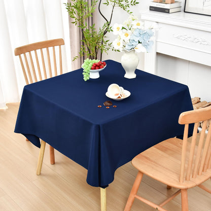Wolkemer Oval Tablecloth 60 x 102 Inches Faux Linen Water Resistant