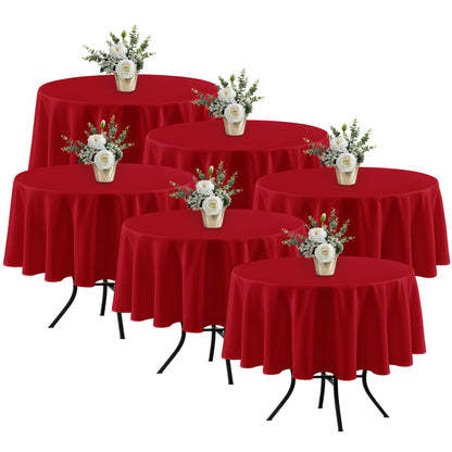 Fitable 6 Pack Ivory Tablecloths 70x120 Inch for 6-8 Ft Rectangle Tables