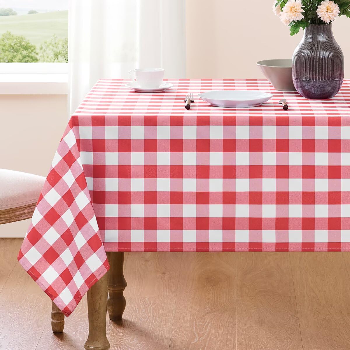Gingham Tablecloth Rectangle Checkered Tablecloth Washable