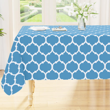 Smiry Rectangle Table Cloth, Flannel Backed Vinyl Tablecloth, 60"x84"