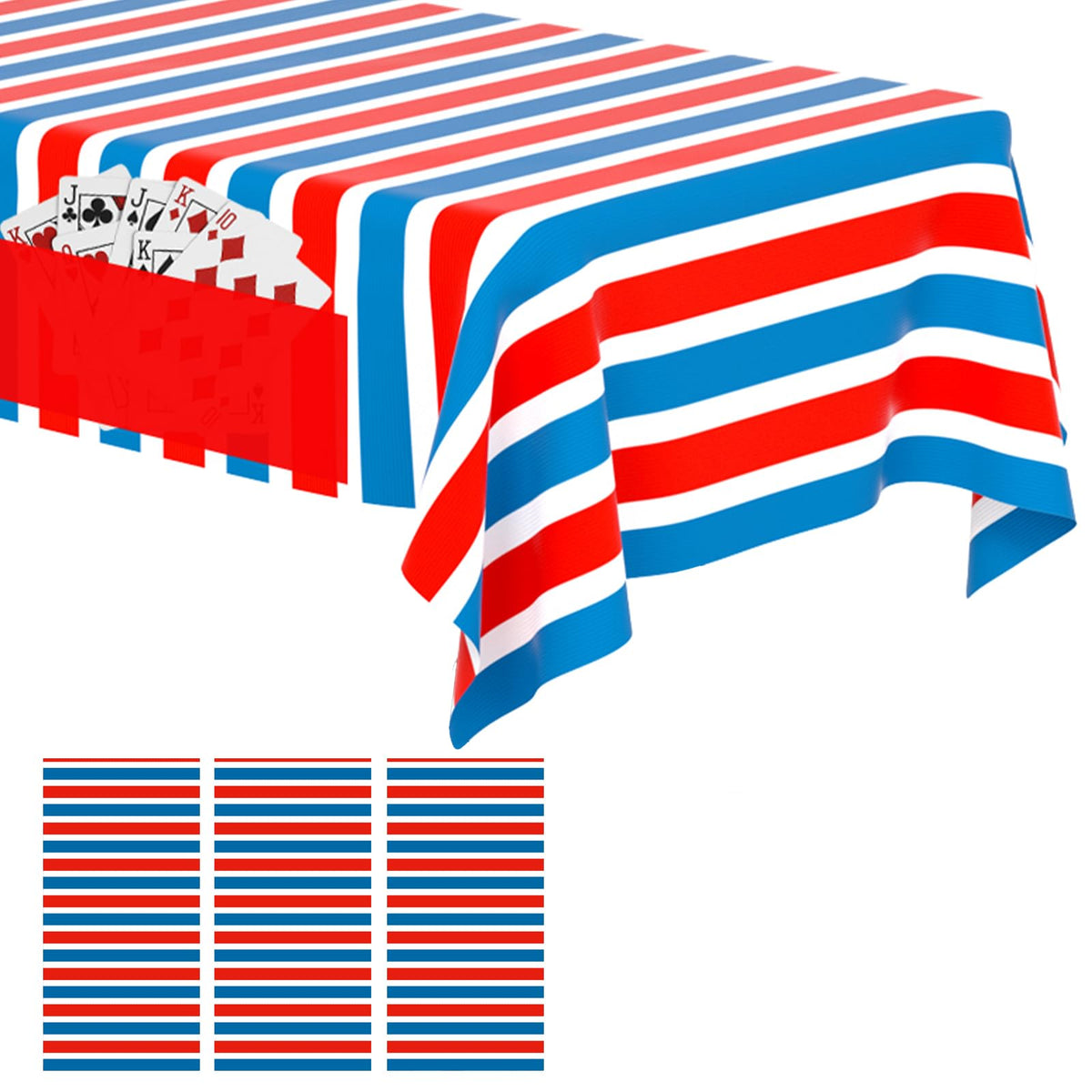 10 Pack Plastic Table Cloth, 54" × 108" White Disposable Tablecloth