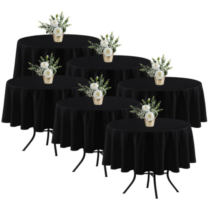 Fitable 6 Pack Ivory Tablecloths 70x120 Inch for 6-8 Ft Rectangle Tables