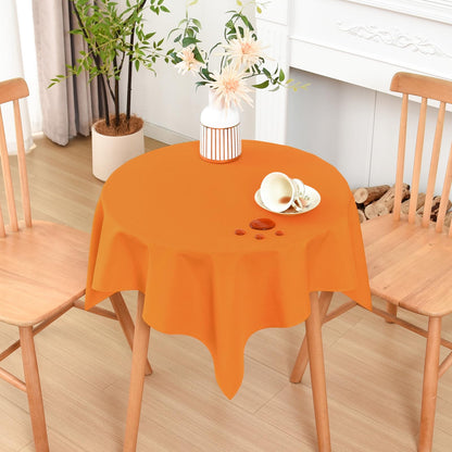 Wolkemer Oval Tablecloth 60 x 102 Inches Faux Linen Water Resistant