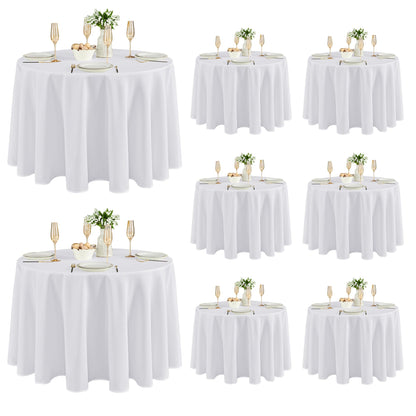 Fitable 6 Pack Ivory Tablecloths 70x120 Inch for 6-8 Ft Rectangle Tables