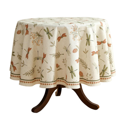 ISAENNE Designer French Linen Rectangular Tablecloth,118"x67"-Cornucopia